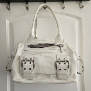 Michael Kors White Hand Bag with Buckles